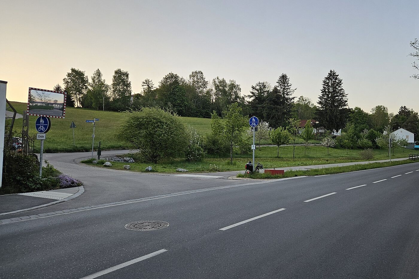 Radweg-Anfang und -Ende