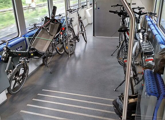 Fahrrad im Zug